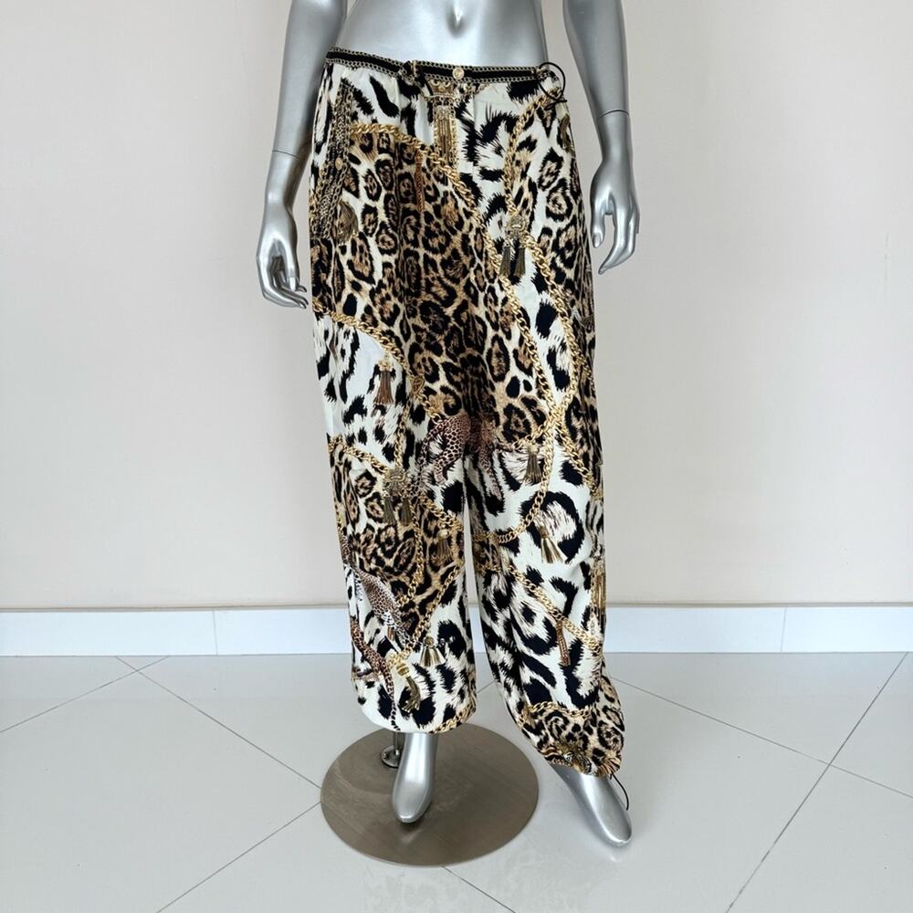 NWT!!! Camilla silk women cheetah print pants size L Retail 690$